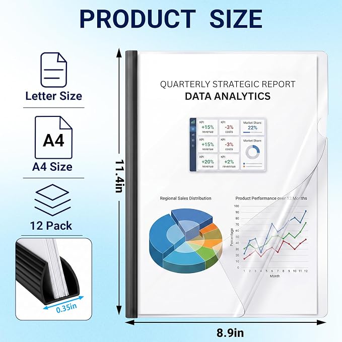 12-Pack Clear Report Covers - Image 3