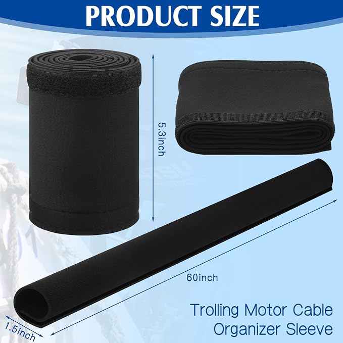 Poen 2 Rolls 60 Inch Cable Management Sleeve Trolling Motor Cable Sleeve - Image 2