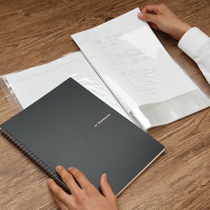 Maruman Mnemosyne Dot Grid Notebook- A4, 11.69" x 9.25", 70 Sheets / 140 Pages - Image 5
