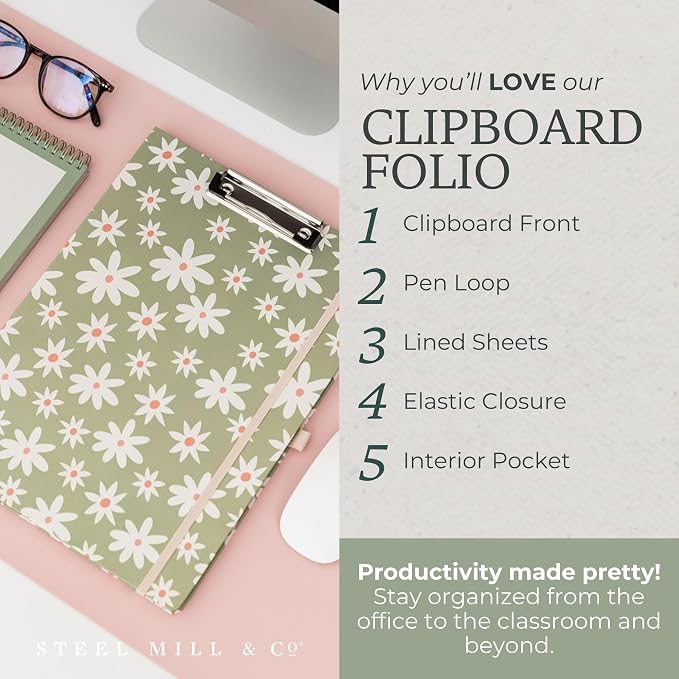 Steel Mill & Co. Cute Clipboard Folio - Image 4