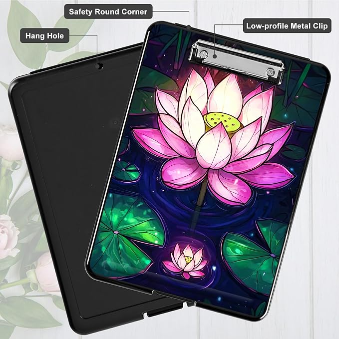 Pink Lotus Flower A4 Clipboard - Image 5