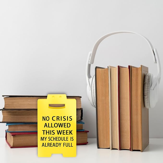 Smilelife Funny Office Cubicle Decor No Crisis Allowed This Week Desk Sign Team - Image 6
