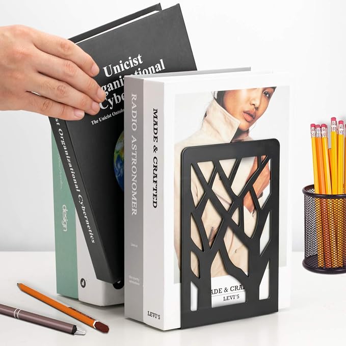 MaxGear Book Ends Tree Design Bookends - Image 8