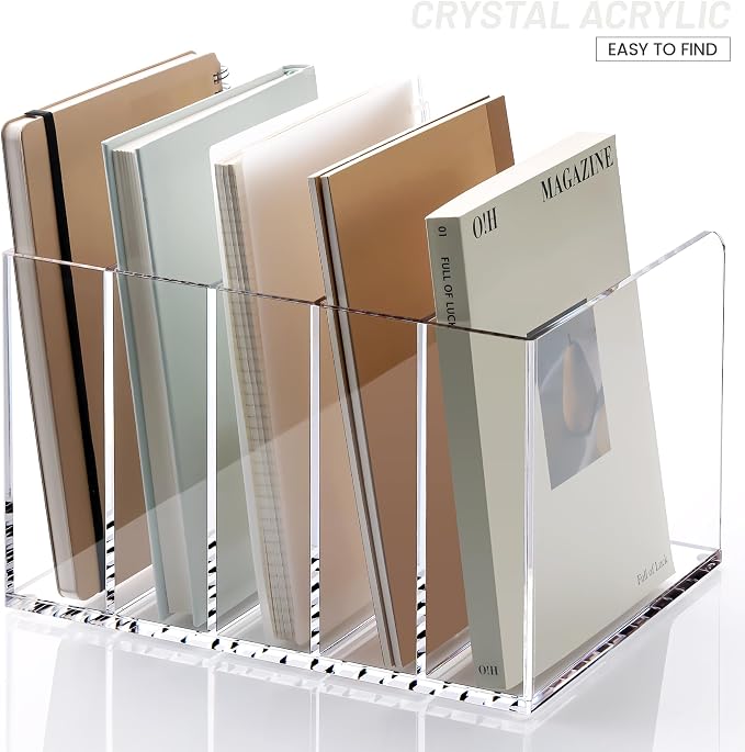 YUXUN Acrylic Magazine Holder, Book Storage-Office/Home/Classroom Organization - Image 8