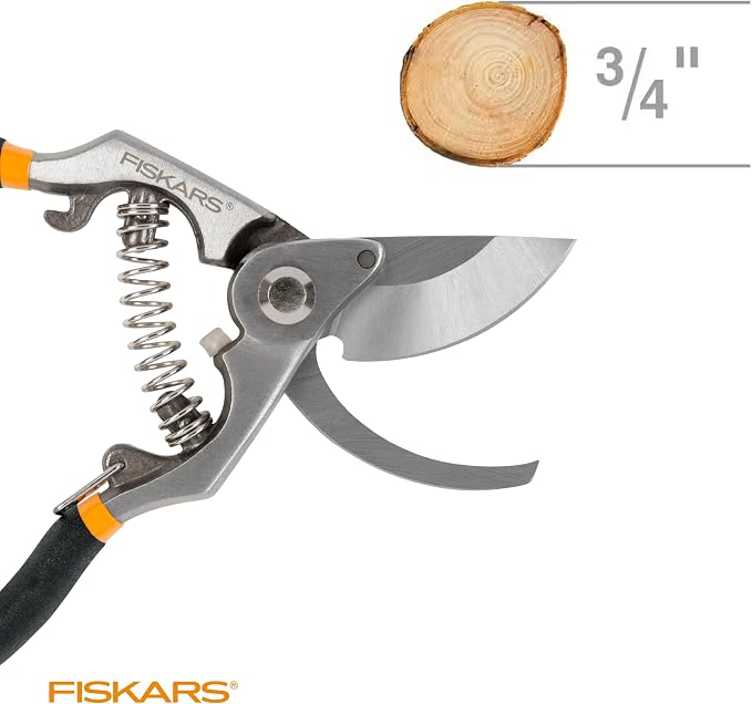 Fiskars Deluxe Forged Bypass Pruner, 3/4" Cut Capacity Garden Hand Pruners - Image 4