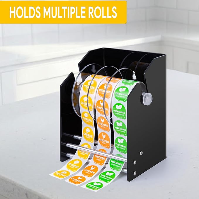 Roll Label Dispenser for Sticker Labels | Thick Durable Acrylic Sticker Roll - Image 6