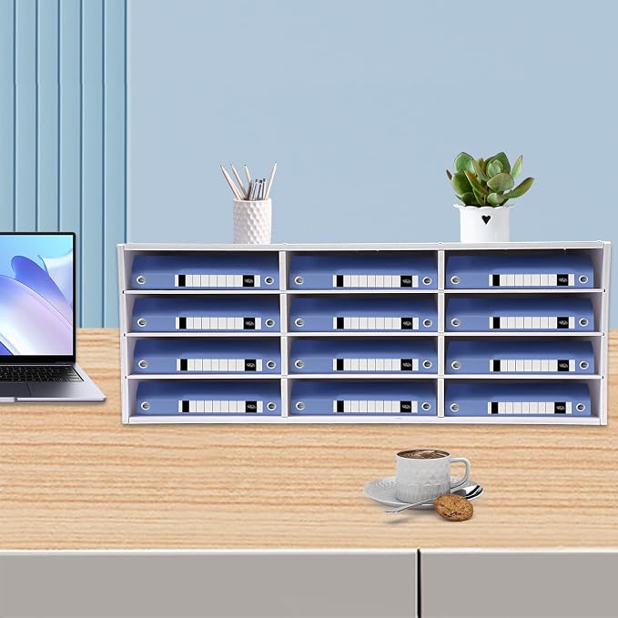 Mailbox for Classroom 12 Slots, Mail Sorter Countertop Paper Organizer Storage - Image 2