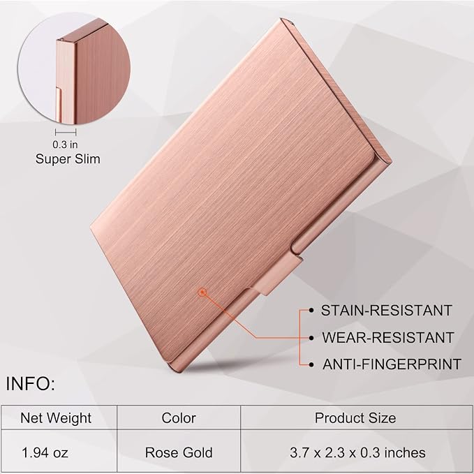 Business Card Holder, Slim Business Card Case - Image 6