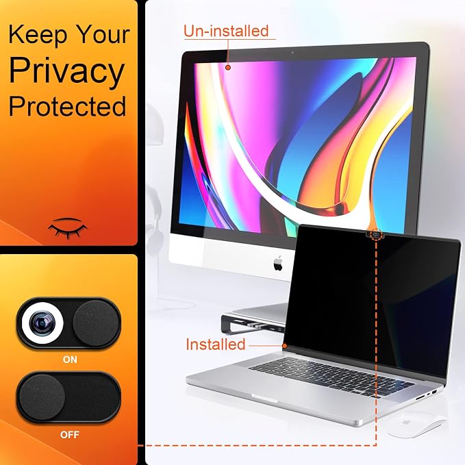 Mamol Privacy Screen for MacBook Air 15 Inch 2023-2026, Magnetic Removable Anti - Image 5