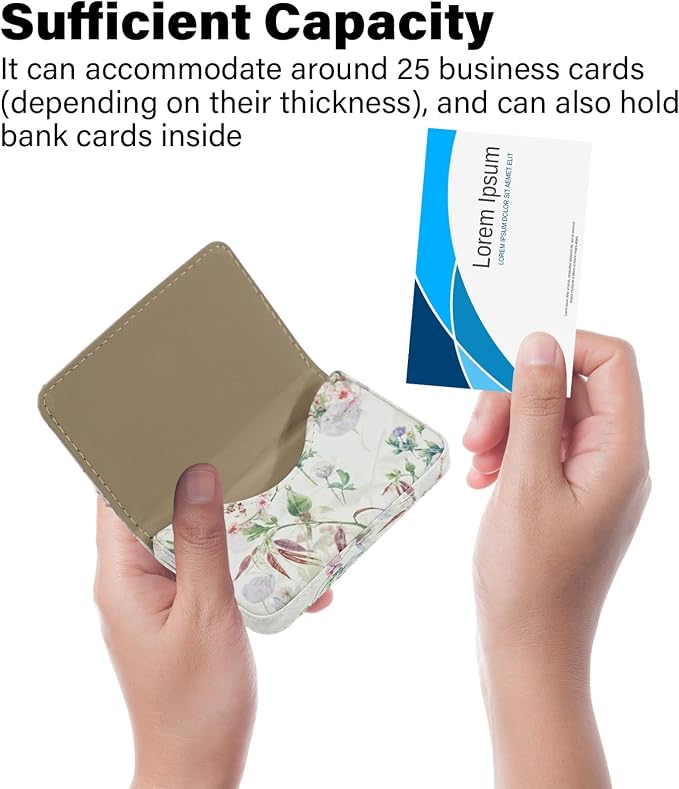 Business Card Holder，PU Leather Business Card Case Color Printing Pattern Card - Image 3