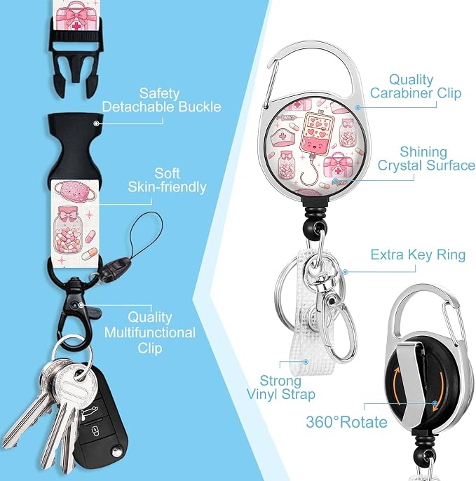 Piefly Lanyards for Id Badges, Nurse Badge Holder - Image 4