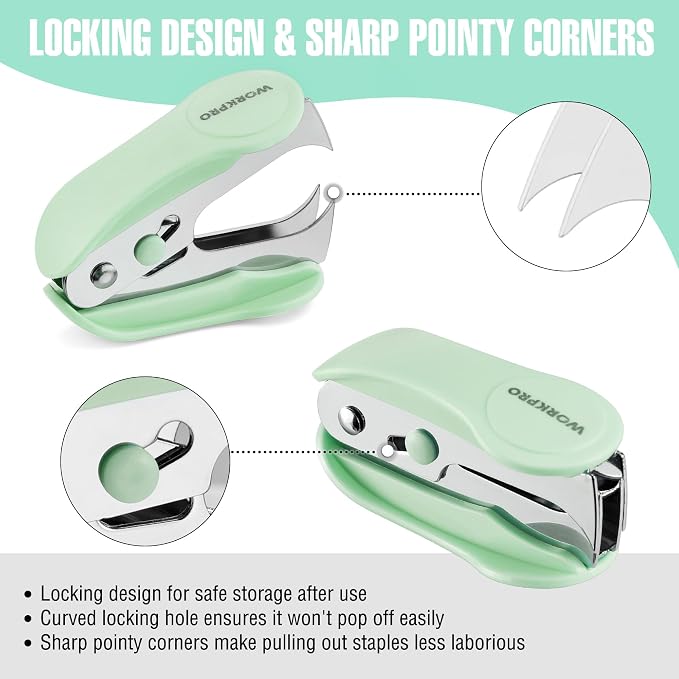 WORKPRO Small Stapler with Staples, One Staple Remover, 2000 Standard Staples - Image 4