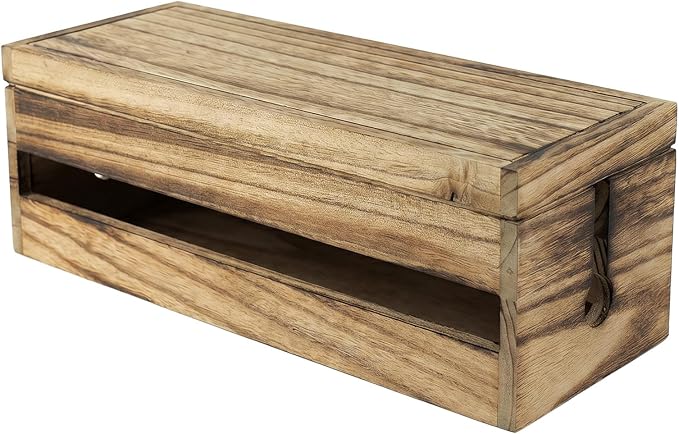 Changsuo Cable Management Box Wooden Cord Organizer Box by ChangsuoProducts