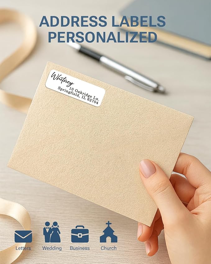 Personalized Return Address Labels on Roll – Custom Name & Address Stickers - Image 2