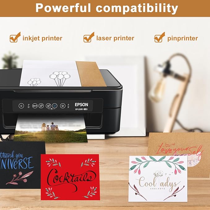 Silunkia 100 Packs Black Blank Greeting Cards - Image 3