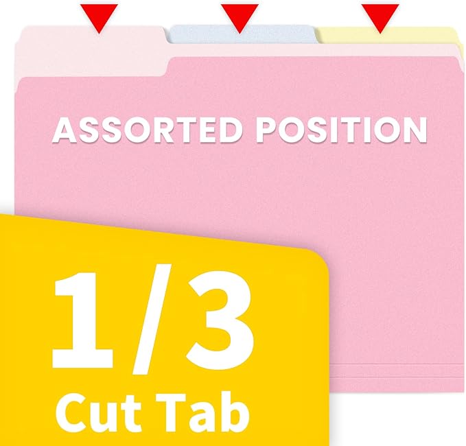 SUNEE File Folders, 18 Pack Manilla Folders 8.5 x 11, Colored Folder Office - Image 3