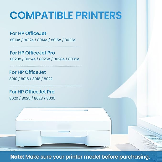 910xl Ink Cartridges Combo Pack for HP Printers Replacement for HP 910XL 910 Ink Work for HP Officejet Pro 8020 Ink Cartridges 8025e 8024e 8015e 8028e 8025 8035 8020 Printer (4 Pack, BCMY)-DeskLoop Office