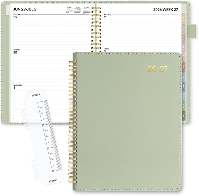 SUNEE 2026-2027 Weekly & Monthly Planner 9"x11.2" by SUNEE