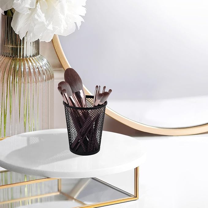 HSYMQ Desk Pencil Pen Holder, Wire Mesh Pen Cup Holder - Image 4