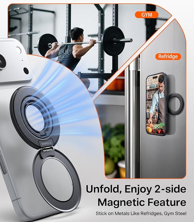 TORRAS 2025 Flagship Magnetic Phone Grip Ring Holder Kickstand Fit - Image 5