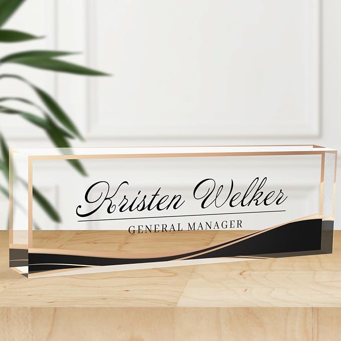 Personalized Office Name Plate, Custom Name Plate by Flpoxzd