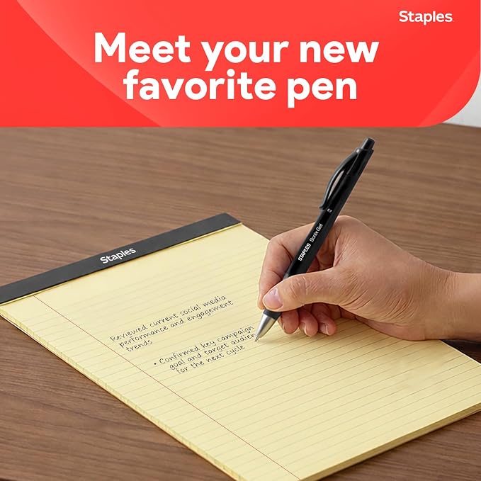 STAPLES Retractable Gel Pens, Medium Point 0.7mm, 12 Pack – Sonix Crisp‑Line - Image 8