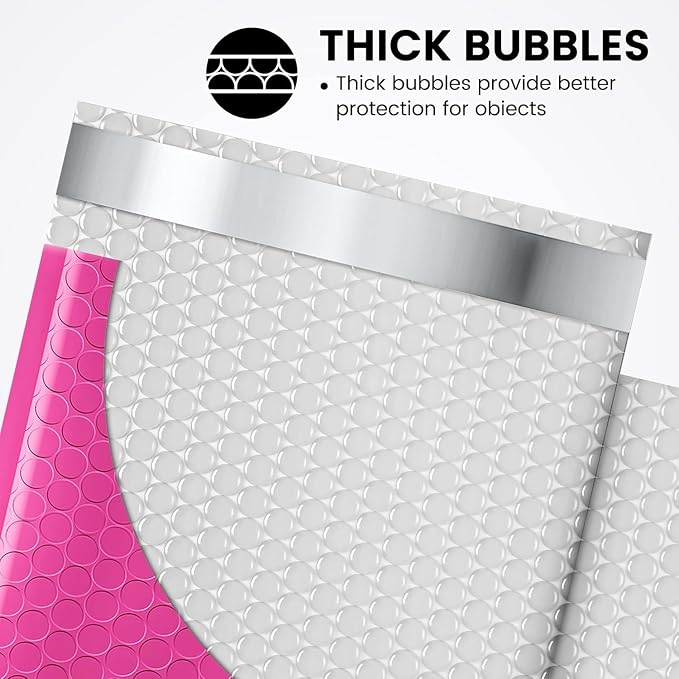 Fuxury Bubble Mailers 6x10" Pink Padded Envelopes 9600 Pack Bulk Strong - Image 3