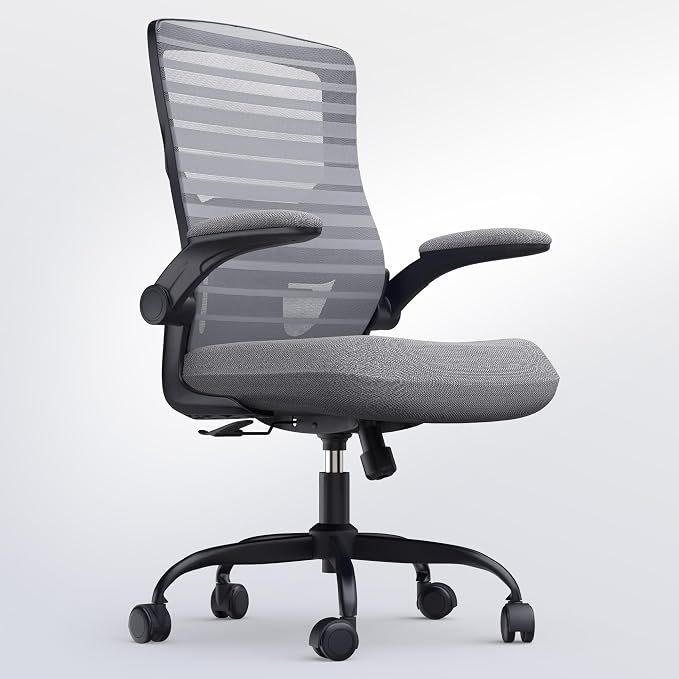 Office Desk Chair for Long Hours & Back Pain Relief – 4“ Thick Molded Foam by QLTPLUS