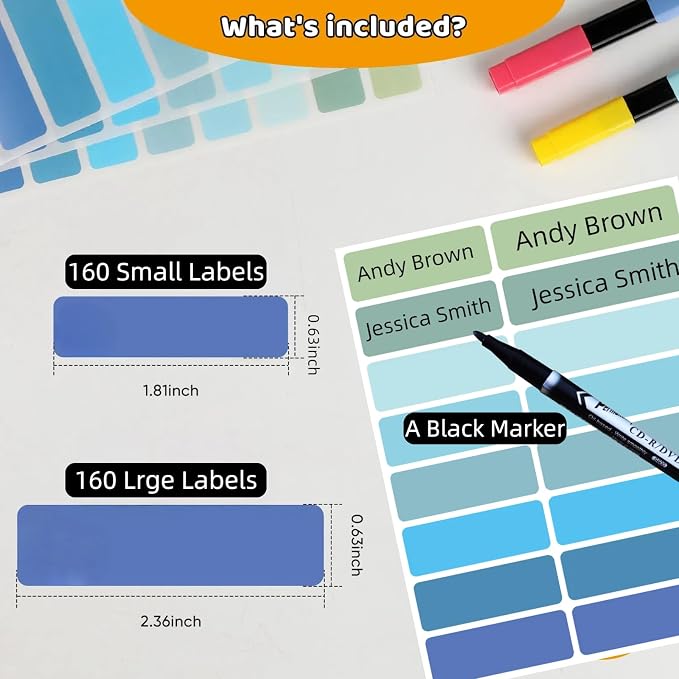 Waterproof Removable Labels Name Tags - Image 3