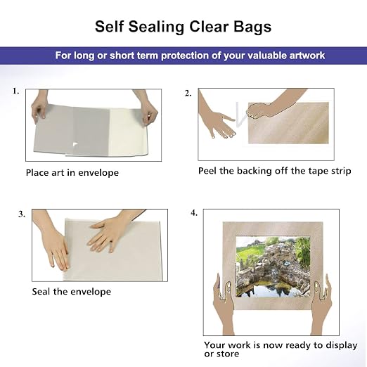 Falling in Art Acid Free 1.496mil Crystal Sealed Clear Bags - Image 6