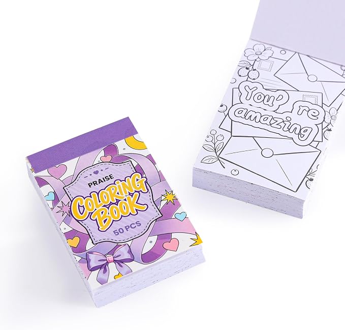 Women's Mini Coloring Book, 6 Pack Small Coloring Books - Image 4