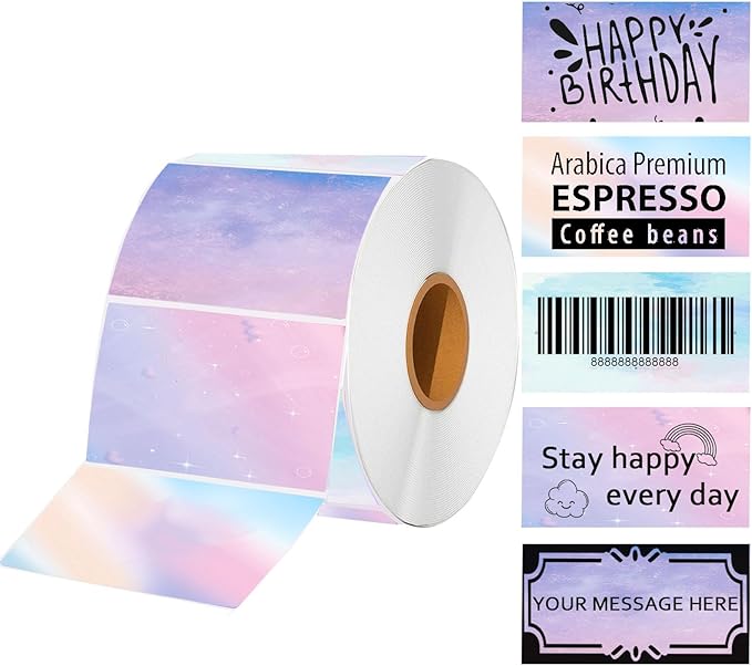 2.25 x 1.25 Thermal Labels - Self-Adhesive Address Shipping Barcode Stickers, Compatible with Rollo & Zebra & MUNBYN, 800 Labels for Printer, Color-DeskLoop Office