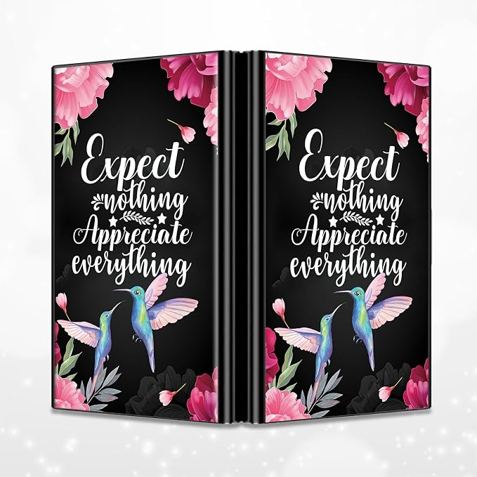 BWEGRHE Slim Credit Card Holder, Humingbird Flower RFID Blocking Metal Wallet - Image 4