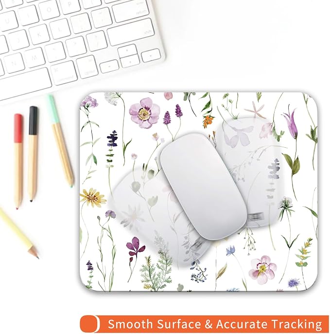 Square Mouse Pad Beautiful Flowers Plants, Personalized Premium-Textured Custom - Image 4