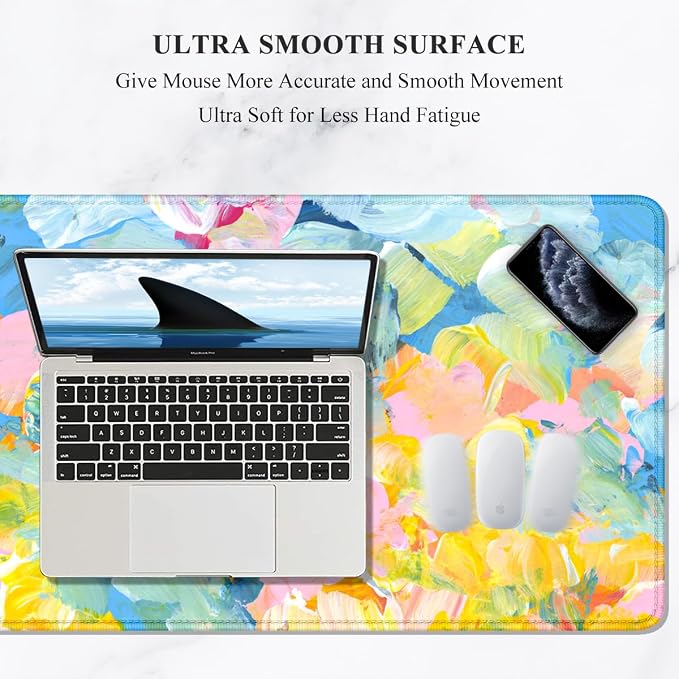 Auhoahsil Desk Mouse Pad, Large Gaming Mousepad, XXL Desk Pad, Extended Long - Image 3