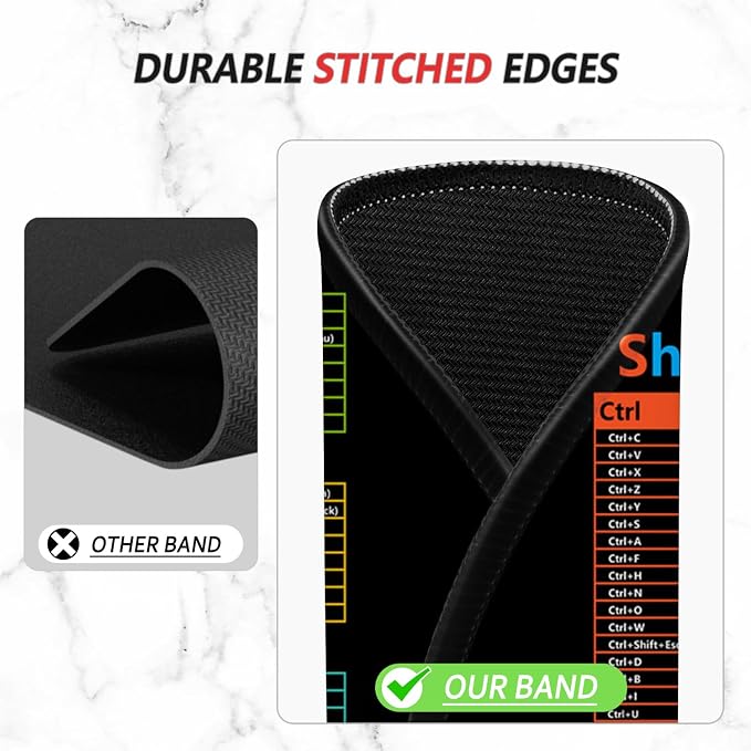 ITNRSIIET Mouse Pad Non-Slip Rubber Base Smooth Surface Stitched Edges - Image 5