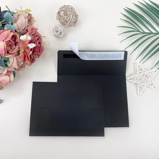 4x6 Black Envelopes For Invitation, A6 envelope 4.75 x 6.5 inch, 4X6 Envelopes - Image 5