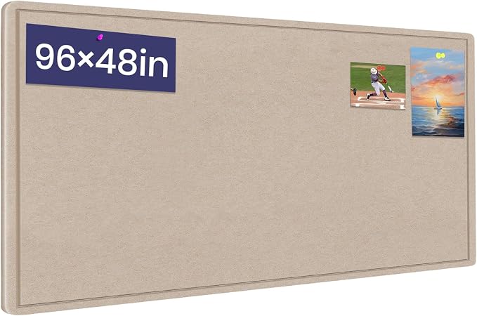 Extra Large Bulletin Board, 96 X 48 inches Cork Board by Hrrtyueg