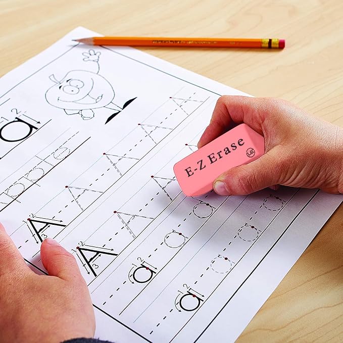 Pink Erasers, Latex Free Pink Pearl Erasers - Image 5