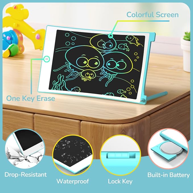 TECJOE 4 Pack LCD Writing Tablet, 8.5 Inch Colorful Drawing Board, Kids Travel - Image 4