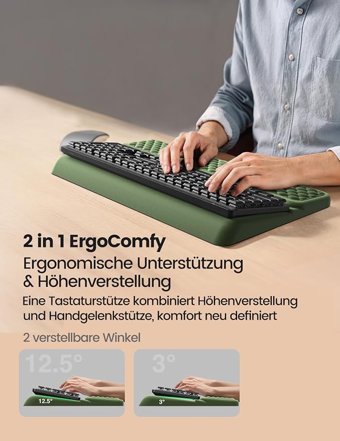 Vaydeer Wrist Rest with Keyboard Stand, Computer Wrist Support Pad, Ergonomic - Image 5