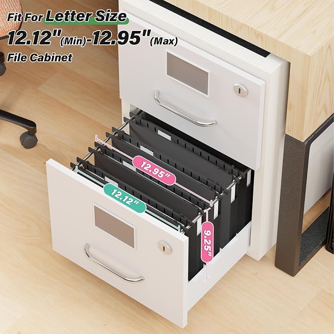 ANSOOK Hanging File Folders Letter Size, Heavy Duty 1" Hang Folder - Image 3