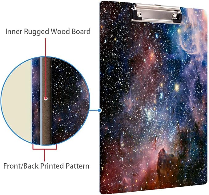 Britimes Clipboard Decorative Office School Hardboard Wood Nursing Clip Board - Image 4