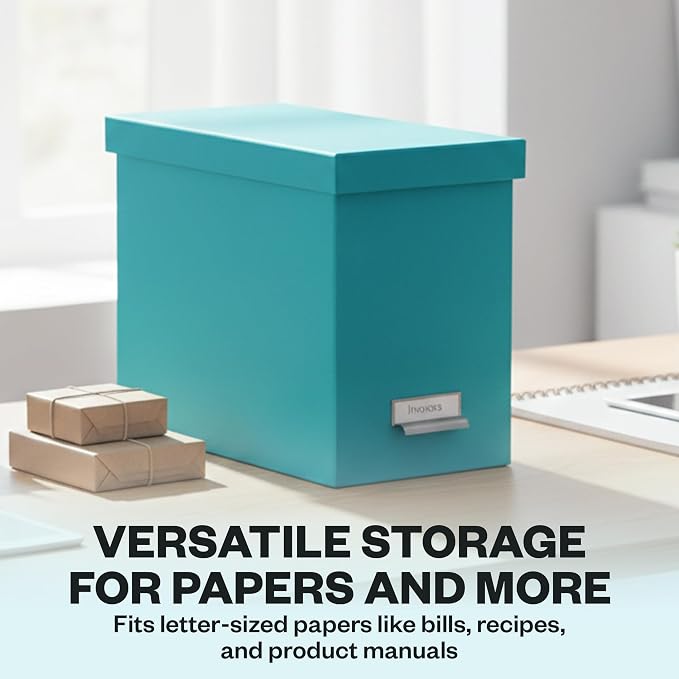 Bigso John Fiberboard Label Frame Desktop File Storage Box - Image 3