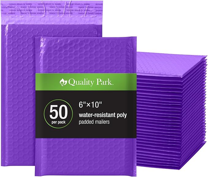 Quality Park Bubble Mailers, 6 x 9, Padded Envelopes, Shipping Bags, Water by Quality+Park