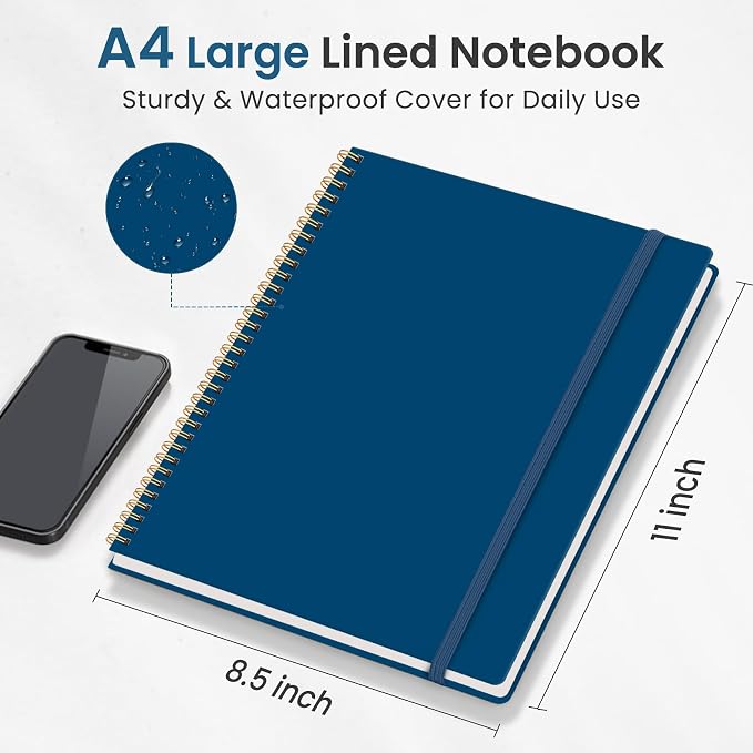 Taja Spiral Lined Notebook, 8.5"x11" Notebooks - Image 5