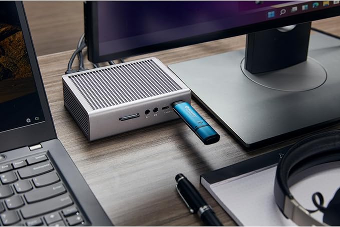 Kingston IronKey Vault Privacy 50 256GB Encrypted USB | FIPS 197 | AES-256bit | BadUSB Attack Protection | Multi-Password Options | IKVP50/256GB-DeskLoop Office