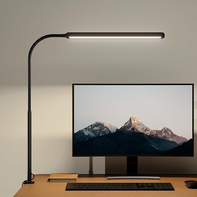 SUPERDANNY Eye-Caring LED Desk Lamp 360° Flexible Gooseneck Work Lamp by SUPERDANNY