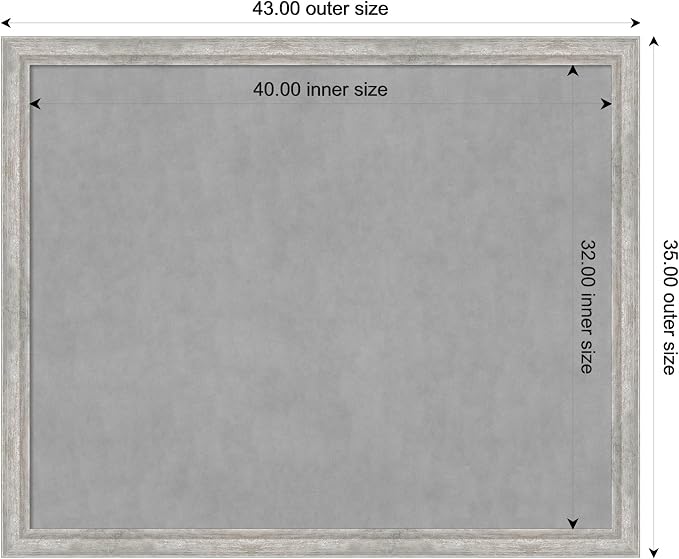 Amanti Art Silver Framed Magnetic Board 35x43 X-Large Vision Board - Image 4