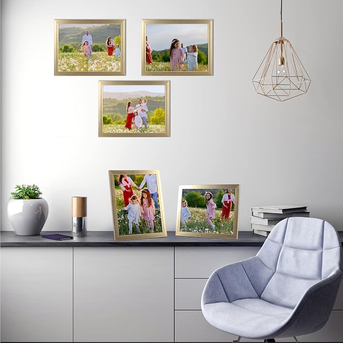 Giftgarden 8.5x11 Picture Frame Gold Set of 12, Wall or Tabletop Display - Image 8